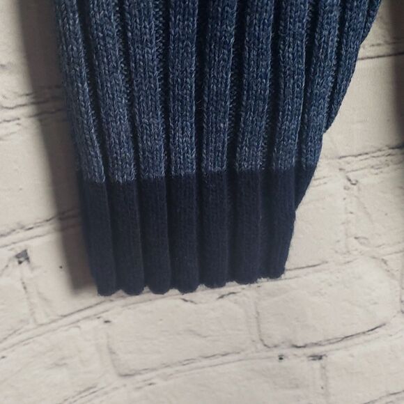 Blue and White Turtleneck Sweater - Picture 3 of 7